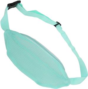 Beach Mesh Fanny Pack, Seashell Bag Mesh Beach Bag Breathable Waterproof Adjustable Belt Portable Lightweight Outdoor Sports Waist Pack for Travel