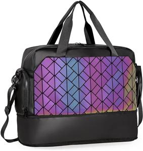 Gym Bag for Women with Wet Pocket & Shoe Compartment, Sports Duffel Overnight Weekender Hospital Workout Carry on Bag for Girls