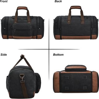 Duffle Bag for Travel, 50L Canvas Travel Duffel Bags Overnight Weekend Gym Carry On Luggage Bag for Men & Women