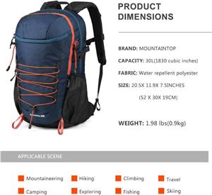 Hiking Backpack,25/30L Camping Backpack, Men Women Hiking Daypack Lightweight Travel Backpack for Climbing