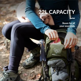 Hydration Backpack - Sherpa 22L Hiking Backpack with Water Bladder - Water Backpack for Hiking with Waterproof