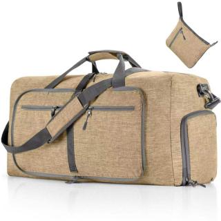 Large Capacity Fitness Duffel Bag Portable Vintage Style Folding Travel Bag