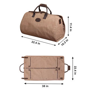 Hot Sale Custom Vintage Waterproof Travel Duffel Bag Canvas Garment Bag