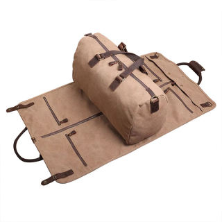 Hot Sale Custom Vintage Waterproof Travel Duffel Bag Canvas Garment Bag