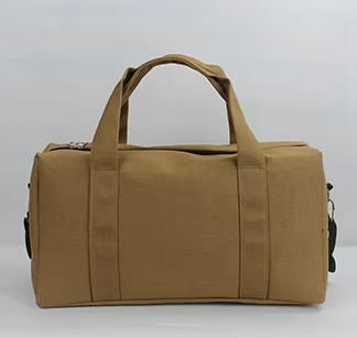Large Capacity Canvas Travel Bag Zipper Close Three-size Vintage Style Sleeve Clothing Boarding Tools Equipment Duffel Bag