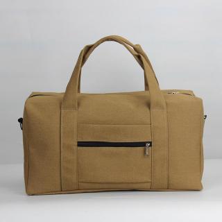 Large Capacity Canvas Travel Bag Zipper Close Three-size Vintage Style Sleeve Clothing Boarding Tools Equipment Duffel Bag