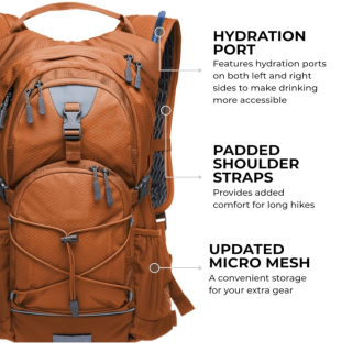 Custom Quanzhou Orange Hydration Backpack for Hiking Running Cycling Biking Hydration