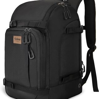 50L Ski Boot Bag with Rubberized Exterior Bottom for Skis, Snowboard, Ski Helmet