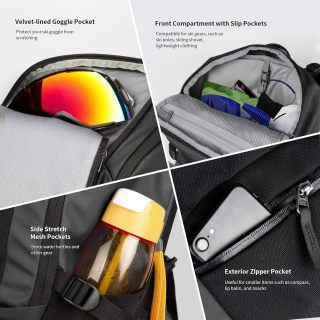 22L Snowboard Travel Backpack 900D Polyester Waterproof Backpack for Snowboard,