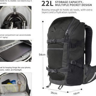 22L Snowboard Travel Backpack 900D Polyester Waterproof Backpack for Snowboard,