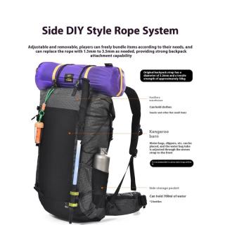 Professional Men's Lightweight Outdoor Backpack Fashion-Style Large Capacity Hiking Bag Waterproof