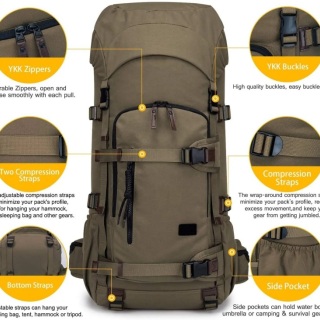 Outdoor Travel Custom Tactical Backpack Hiking Backpack for Men Camping Hiking Backpack