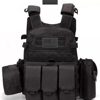 Tactical Vest For Men Quick Release Breathable Paintball Airsoft Vest Adjustable