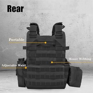 Tactical Vest For Men Quick Release Breathable Paintball Airsoft Vest Adjustable