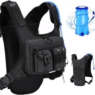Running Hydration Vest Backpack, Lightweight Chest Pack with 2.0L Water Bladder Bag Daypack for Hiking Running Cycling Race Marathon for Women Men