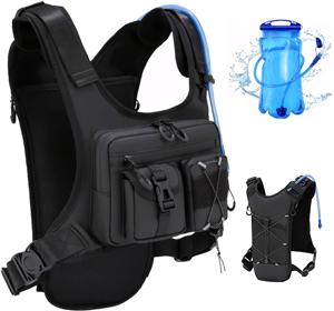 Running Hydration Vest Backpack, Lightweight Chest Pack with 2.0L Water Bladder Bag Daypack for Hiking Running Cycling Race Marathon for Women Men
