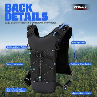 Running Hydration Vest Backpack, Lightweight Chest Pack with 2.0L Water Bladder Bag Daypack for Hiking Running Cycling Race Marathon for Women Men