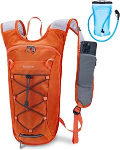 Hiking Water Backpack for Women Men, Lightweight Cycling Daypack with Phone Pocket & Helmet Net Bag, Hydration Pack for Biking, Running, Skiing