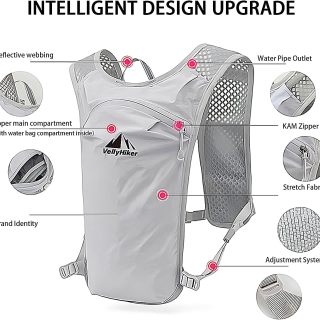 Hydration Pack Lightweight Running Backpack for Men & Women, 6L Breathable Bike Rucksack for Cycling