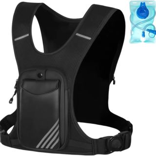 Bag with 800 ML Water Bladder, Minimalist Lightweight Running Vest for Women Men with Phone Holder, Extra Storage for Hiking Cycling Marathon