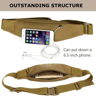 Tactical Fanny Pack for Men Running Belt Small Military Waist Bag for Travel Hiking Climbing Fishing, Balck