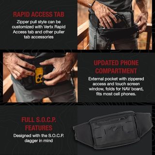 Tactical Fanny Pack, CCW Crossbody Waist Bag for Men and Women, Concealed Carry, EDC, Travel, Work