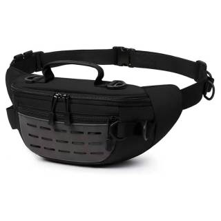 Tactical Fanny Pack for Men Women Military Waist Bag Molle Utility Hip Belt Pouch Crossbody Bags Bumbag for Cycling Hiking Walking Fishing Black