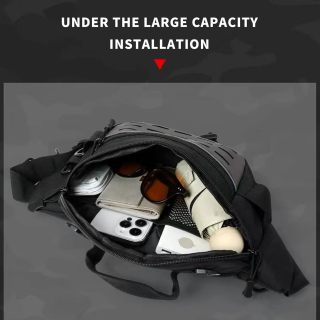 Tactical Fanny Pack for Men Women Military Waist Bag Molle Utility Hip Belt Pouch Crossbody Bags Bumbag for Cycling Hiking Walking Fishing Black