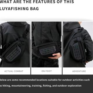 Tactical Fanny Pack for Men Women Military Waist Bag Molle Utility Hip Belt Pouch Crossbody Bags Bumbag for Cycling Hiking Walking Fishing Black