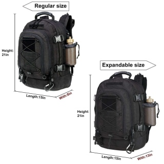 Custom Waterproof Black Traveling Hiking Camping Bug Out Tactical Range Bag Backpack Rucksack