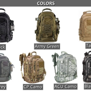 Custom Waterproof Black Traveling Hiking Camping Bug Out Tactical Range Bag Backpack Rucksack