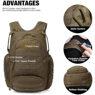 Wholesale Custom Logo Outdoor Camping Traveling Daypack 25L Tactical Assault Pack With Hydration Compartment