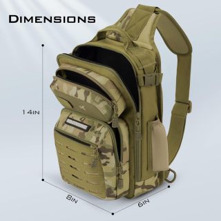 BlowBak Tactical Sling Tackle Bag-Lightweight Fishing Backpack Storge Fishing Gear and Equipment,Gift for Men