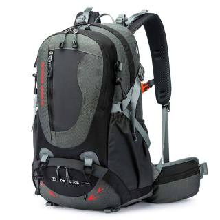 Zipper String Nylon Mountaineering Bag New Large-Capacity 35L Outdoor Black Hiking Backpack Waterproof Backpack