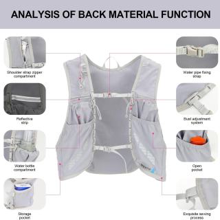 Nylon Hydration Vest Backpack for Hiking Trail Running Cycling & Race Marathon-Women's and Men's Sports Hydration Vest