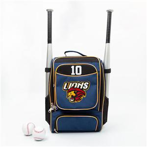 Bolsa de béisbol multifuncional sublimada de alta calidad con el logo y el número del equipo.