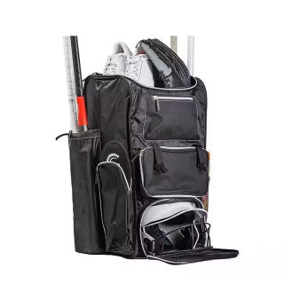 Large Capacity Portable Rolling Casual Sports Backpack Wheels Ripstop Baseball Softball Bat Bag Convenient Racquet Sport Bags