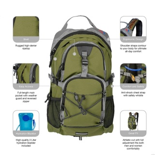 Новый рюкзак для питья объемом 18 л для пеших прогулок, бега и езды на велосипеде, водонепроницаемый и легкий