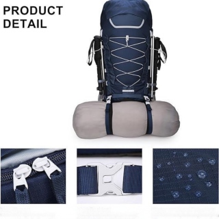 حقيبة ظهر بإطار داخلي مع غطاء مطر حقيبة ظهر للمشي لمسافات طويلة في الجبال