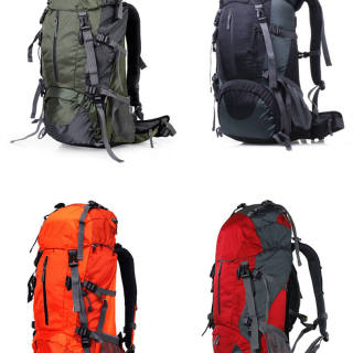 حقيبة ظهر تسلق الجبال متعددة الوظائف بسعة 60 لترًا مقاومة للماء للتسلق والمشي لمسافات طويلة للرجال