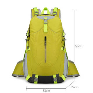 Mochila de viaje impermeable y ligera de 35 litros, personalizada directamente de fábrica, para hombres y mujeres. Ideal para camping, senderismo y otras actividades al aire libre. Disponible al por mayor.