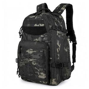 Cross-border Tactical Camouflage Oxford Polyester Backpack Outdoor Sports Cycling Mountaineering Waterproof 36-55L Capacity