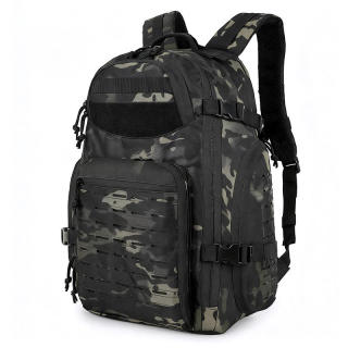 Cross-border Tactical Camouflage Oxford Polyester Backpack Outdoor Sports Cycling Mountaineering Waterproof 36-55L Capacity