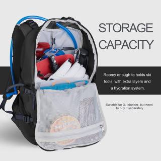 22L Ski Hydration Backpack Snowboard Travel Bag Water-resistant Backpack for Skiing, Hiking, Camping