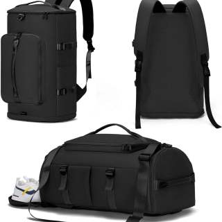 Gym Backpack Sports Travel Weekender Bag with Wet Pocket Shoes Compartment Fashionable Polyester Duffle Bag for Men Women