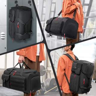 Спортивный рюкзак для тренировок, тренажерного зала, выходного дня, мужской, объемом 45 л, с отделениями для обуви и ноутбука, черный - спортивная дорожная сумка.