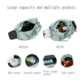 Customized logo Large-capacity Waterproof Duffel Bag Sports Gym Multi-pocket Casual Travel Bag with Shoe Compartment