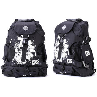 Wholesale Custom Logo Ski Roller & Ice Skating Backpack Geometric Pattern Nylon Lining with Zipper Closure