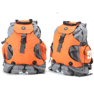 卸売カスタムロゴスキーローラー＆アイススケートバックパック幾何学模様ナイロン裏地ジッパー開閉