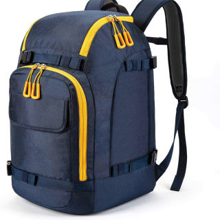 Large Ski Boots Travel Backpack for Men Women,Waterproof Snowboard Boot Bag for Skis Accessories